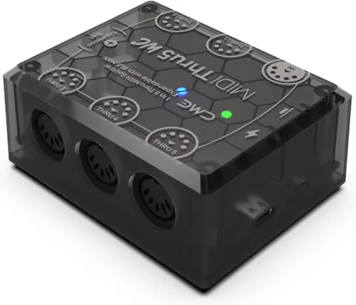 Vista 3 de CME MIDI Thru5 WC - Premium MIDI Thru de 1 a 5 - Transmisión cableada de alta precisión de 1 entrada a 5 salidas con optoacoplador de alta velocidad