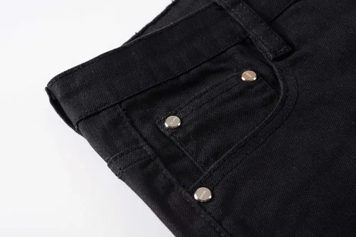 Vista 6 de Jeans ajustados para hombre, pantalones de mezclilla elásticos rasgados