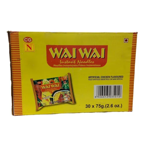 Vista 4 de Wai Wai Fideos instantáneos, sabor a pollo, paquetes de 2.6 onzas de 2.65 oz (paquete de 30)