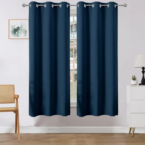 Vista 7 de Joydeco Cortinas opacas para dormitorio de 72 pulgadas de largo, 2 paneles de cortinas con aislamiento térmico para oscurecer la habitación