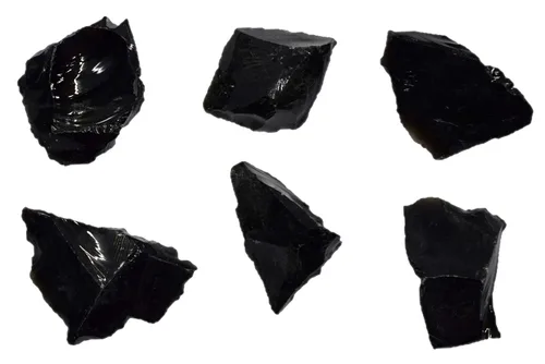 Vista 4 de EISCO Obsidiana cruda, espécimen de roca ígnea - Aprox. 1 "- Geólogo seleccionado y procesado a mano - Ideal para aulas de ciencias