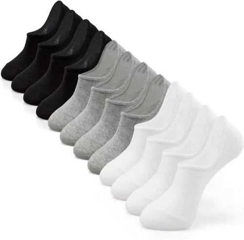 Vista 8 de IDEGG - Calcetines invisibles para hombre de corte bajo, calcetines cortos de tobillo para hombres, calcetines deportivos casuales con agarre A-8