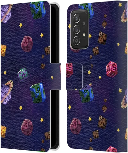 Vista 242 de Head Case Designs Officially Licensed Carla Morrow Colorful Space Dice Patterns Leather Wallet Case Compatible with Samsung Galaxy A07 4G