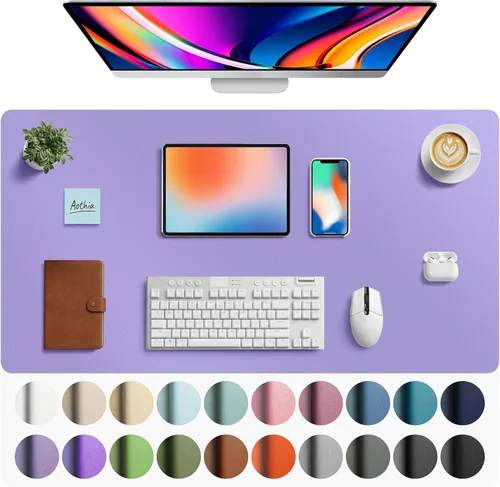 Vista 303 de Aothia - Protector de escritorio de cuero sintético grande, base antideslizante para mouse y superficie para escribir, impermeable, fácil de Agua