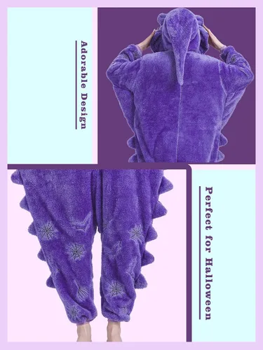 Vista 6 de Magicalani Unisex Adult Animal Onesie Pajamas, Women's and Men's Anime Cosplay Sleepwear, One Piece Halloween Costume