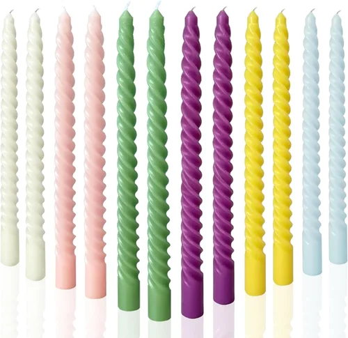 Vista 41 de MAITREYA Velas Cónicas de Color Crema Juego de 12 Velas para Decoración Bodas Fiestas Iglesia - Velas Sin Perfume Que No Gotean, 10 pulgadas