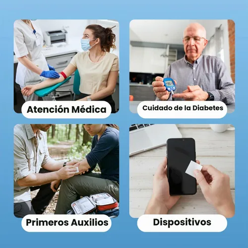 Vista 5 de HCS - Almohadillas de preparación de alcohol medio - Toallitas con alcohol isopropílico al 70%, envueltas individualmente, 2 capas, texturizadas
