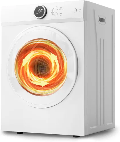 Vista 8 de Bonnlo Secadora de ropa compacta, secadora de ropa portátil de 1.8 pies cúbicos con bañera de acero inoxidable, secadora de ropa de carga frontal