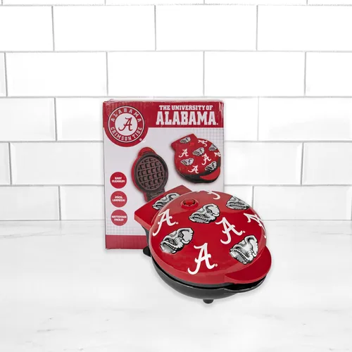 Vista 6 de Uncanny Brands Alabama Crimson Tide - Mini waflera - Pequeño aparato de cocina