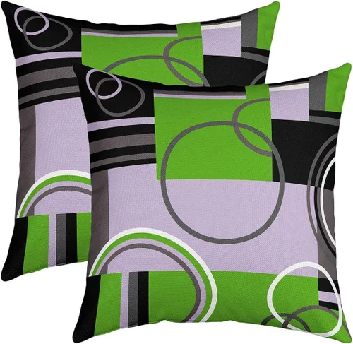 Vista 31 de Juego de 2 fundas de almohada de panal de abeja de 16 x 16 pulgadas, fundas de cojín geométricas hexagonales, fundas de almohada de colmena