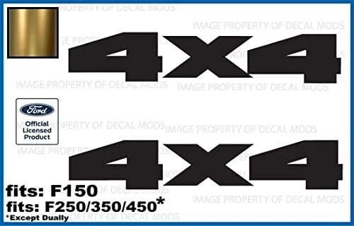 Vista 17 de CBM_Solid - Calcomanías adhesivas 4x4 para Ford F150 (2015-2020) y F250 F350 (2017-2020) (2017-2020) (Negro Mate)