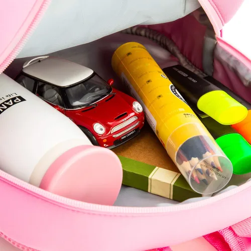 Vista 7 de Mochila impermeable para niños de 2 a 5 años, para el jardín de niños, mochila 3D de lindos dibujos animados, de neopreno, mochila de animales