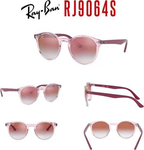Vista 7 de Ray-Ban Junior Kids' RJ9064S Round Sunglasses For Boys For Girls +BUNDLE with ACCESSORY EYEWEAR KIT