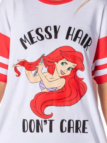 Vista 3 de Disney - Vestido camisón de pijama con diseño de la sirena pequeña Ariel para mujer