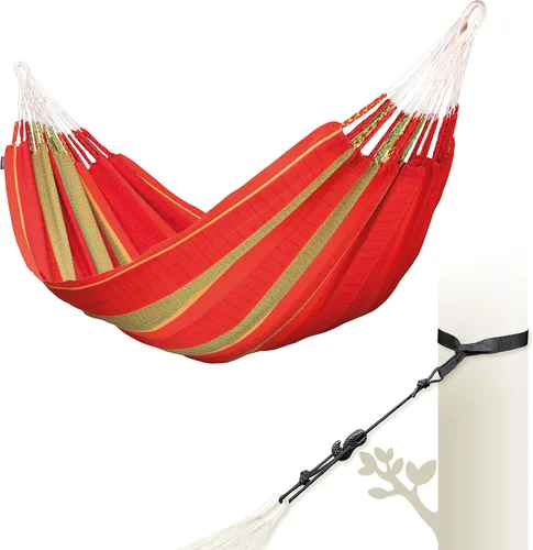 Vista 21 de LA SIESTA Flora Zebra - Hamaca clásica doble de algodón orgánico Cebra