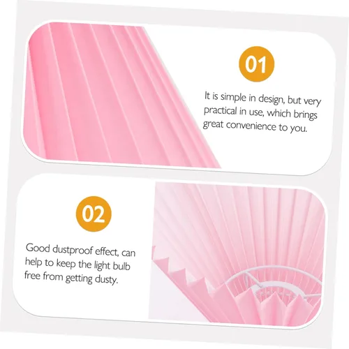 Vista 8 de Linda lámpara de tela cubierta de bricolaje plisado elegante luces de techo decoración del hogar