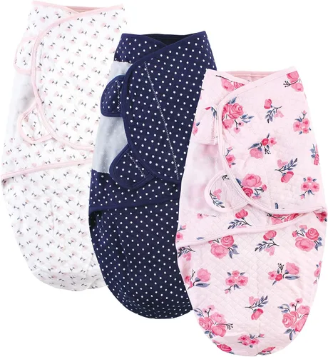 Vista 15 de Hudson Baby Envoltura de algodón acolchada unisex para bebé, 3 unidades, bosque de niños, 0-3 meses