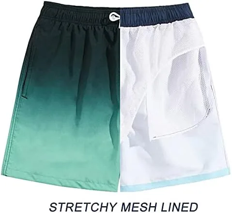 Vista 2 de MADHERO Traje de baño corto para hombre con forro de malla