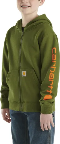 Vista 3 de Carhartt Boys' Long-Sleeve Full-Zip Hooded Sweatshirt Hoodie