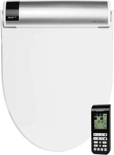 Vista 10 de Bio Bidet BB2000 Bliss - Asiento de inodoro eléctrico con bidé, agua caliente con secador de aire, asiento calefactado con sensor y tapa de cierre