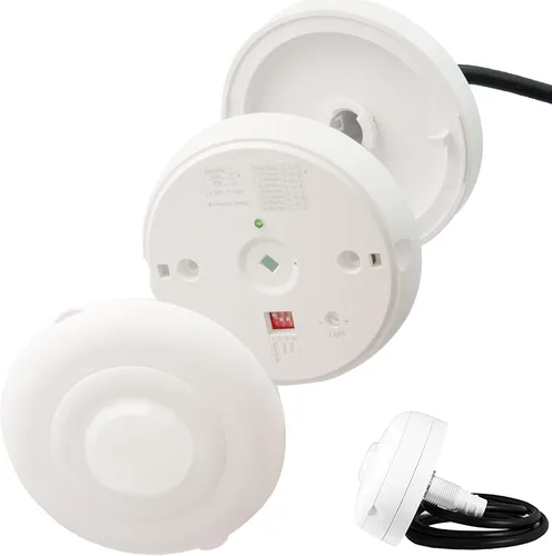 Vista 2 de Enerlites Sensor de techo PIR MPC-52V, sensor de ocupación de techo, sensor de luz de techo, sensor de ocupación, grado comercial FOV de 360 grados