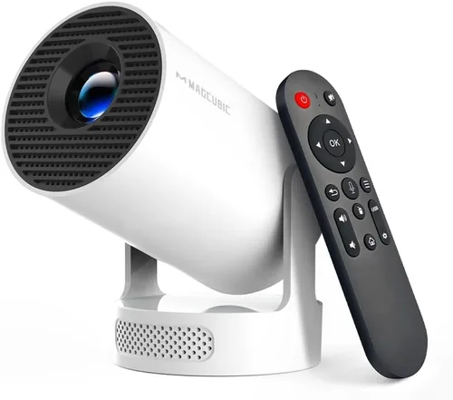 Vista 9 de Magcubic Mini Proyector 4K de Soporte, Proyector Portátil con WiFi 6 y Bluetooth 5.4, Altavoz de Base de Sonido de 5W, Proyector Inteligente