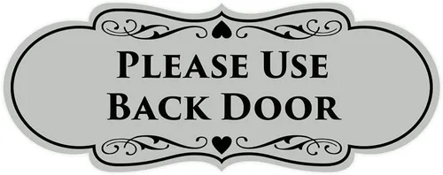 Vista 18 de Signs ByLITA Designer Please Use - Puerta trasera (negro) - Pequeño, 1 paquete