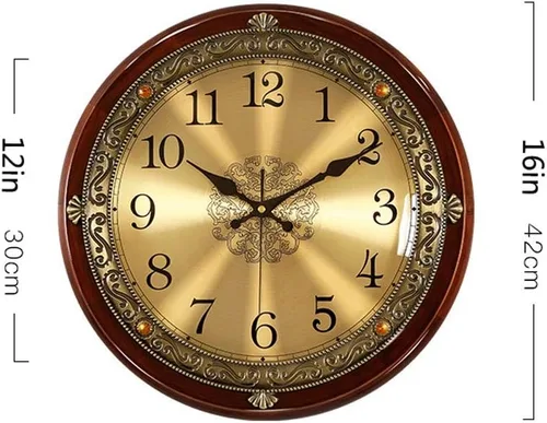 Vista 2 de TOMYEUS Reloj de pared grande para sala de estar, reloj de pared grande redondo para dormitorio, reloj de pared digital grande para decoración