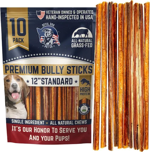 Vista 13 de Devil Dog Pet Co. Palitos Bully Trenzados para Perros – Paquete de 3 Golosinas Masticables de 6 Pulgadas, 100% Naturales, de un Solo Ingrediente