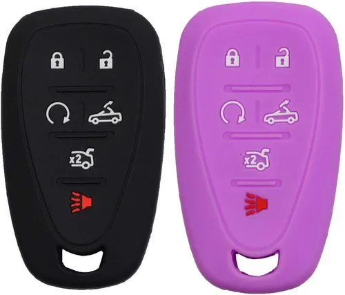Vista 4 de Funda protectora de silicona con control remoto de 6 botones, compatible con Chevy Chevrolet 2016 2017 2018 2019 2020 2021 Camaro Convertible