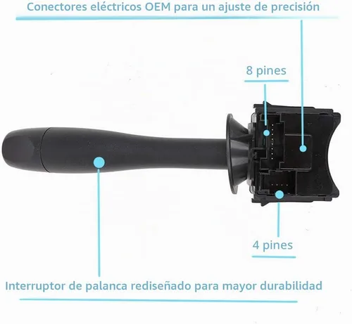 Vista 9 de Interruptor de señal de giro - Compatible con Chevy Malibu 2004-2012, Pontiac G6 2005-2011, Saturn Aura 2007-2009 - Reemplaza D6253E, 20940369