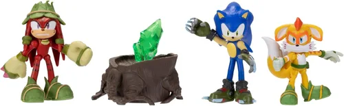 Vista 10 de Sonic Prime - Figuras de acción de 2.5 pulgadas con temática de Laberinto de Jaula Bos, 5 piezas: Sonic, Gnarly Knuckles, Mangey Tails, Tocón
