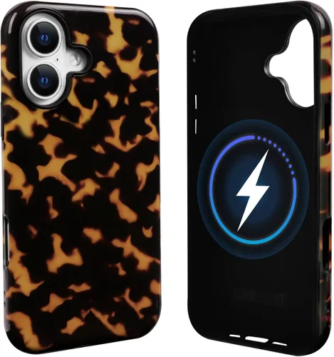 Vista 28 de NITITOP Funda magnética compatible con iPhone 11, compatible con MagSafe lindo diseño estético de leopardo ámbar tortuga para mujeres, hombres