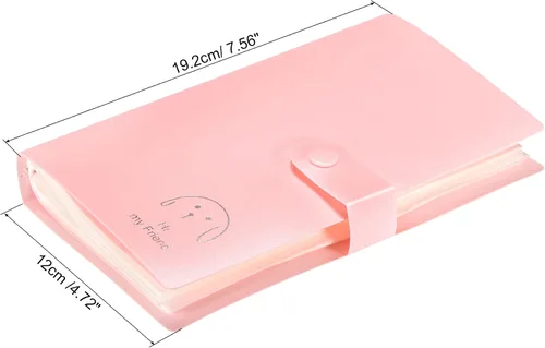 Vista 2 de PATIKIL Portatarjetas de visita, 1 paquete de carpeta portátil de plástico para tarjetas, libro organizador de tarjetas de nombre para mujeres