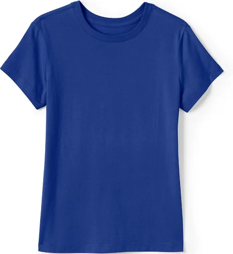 Vista 2 de Lands' End Camiseta esencial de manga corta para niñas de uniforme escolar