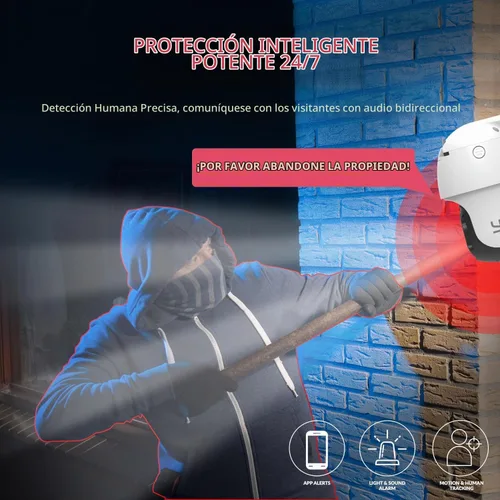 Vista 5 de YI 2K Cámara de seguridad al aire libre, visión nocturna a color, detección