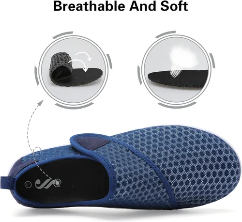 Vista 5 de Lisdwde Zapatos de agua antideslizantes para hombre y mujer, zapatos de natación, deportes de playa, secado rápido, zapatos de calcetín para mujeres
