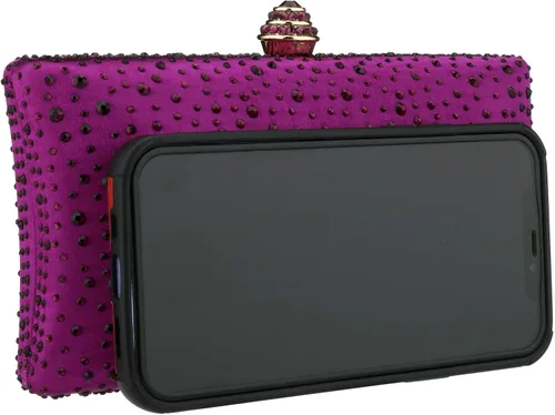 Vista 2 de Vistatroy Bolso de noche para mujer con diamantes de imitación brillantes para boda fiesta de noche bolso de mano con cadena bolso cruzado de hombro