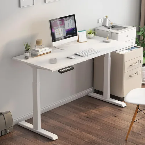 Vista 8 de Escritorio eléctrico para PC, escritorio elevador de pie, estación de trabajo de oficina inteligente, simple y moderno, escritorio para computadora