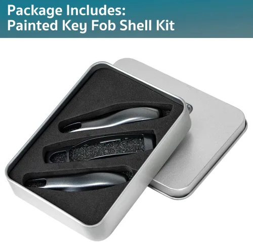 Vista 5 de Funda de llavero pintada de 3 piezas de repuesto - Compatible con llavero Porsche, MK1 (Gris Ágata)