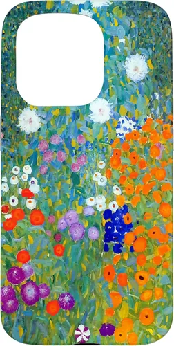 Vista 14 de Funda para iPhone 16 Gustav Klimt Flower Garden