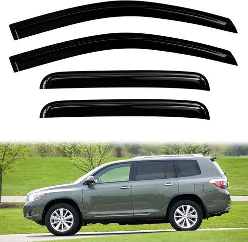 Vista 74 de 4 protectores de lluvia para Chevy Equinox 2010-2017, viseras de ventana, deflectores, parasoles, cinta de ventilación en canal hacia fuera