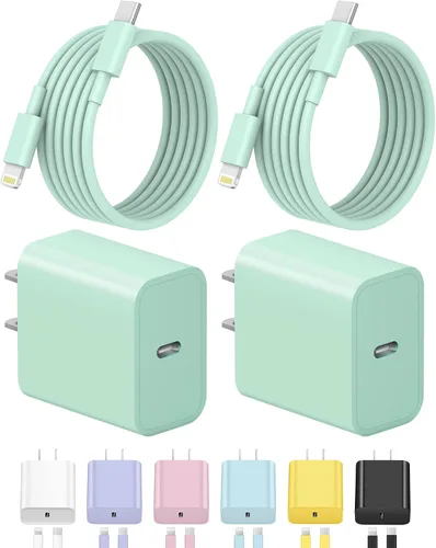 Vista 15 de Cargador para iPhone de carga rápida USB C, cargador tipo C, carga iPad con cable de carga C de 6 pies, compatible con iPhone14/14 Pro Negro