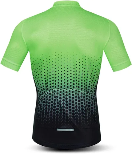 Vista 2 de Weimostar Camiseta de ciclismo de verano para hombre, ajuste cómodo, con 3 bolsillos traseros, absorbe la humedad, transpirable