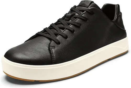 Vista 17 de OluKai Lae'ahi Li 'ILI - Tenis de vestir de cuero impermeables para hombre Blanco claro/blanco claro