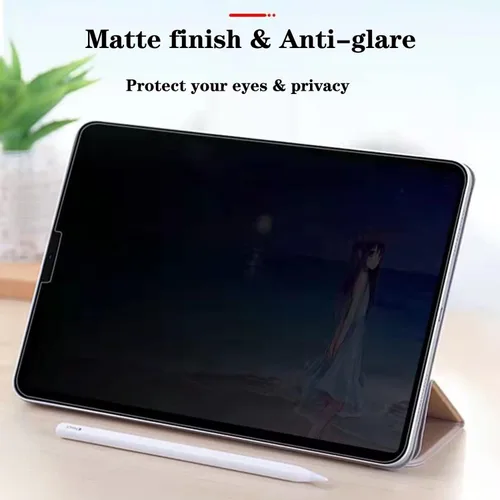 Vista 6 de Protector de pantalla de privacidad para Samsung Galaxy Tab A7 Lite SM-T220 8.7 pulgadas anti espía mate TPU película negra