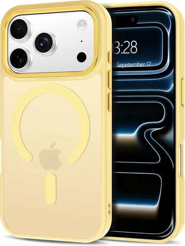 Vista 316 de Anuck - Funda magnética para iPhone 11 compatible con MagSafe, carcasa trasera mate translúcida dura, borde de TPU, delgada, resistente a impactos