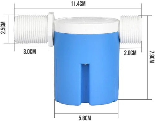 Vista 2 de WANLIAN Válvula de control de nivel de agua integrada integrada de entrada lateral de 3/4 "para tanque de agua solar Lado de 3/4 pulgadas