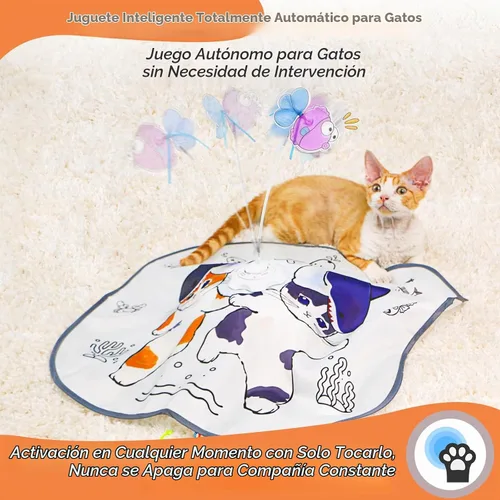 Vista 3 de ORSDA Juguetes para gatos de interior, 5 en 1, juguetes automáticos interactivos para gatitos, juguetes eléctricos recargables para ocultar