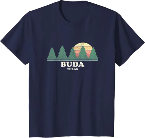 Vista 26 de Buda TX Vintage Throwback Tee Retro 70s Design T-Shirt